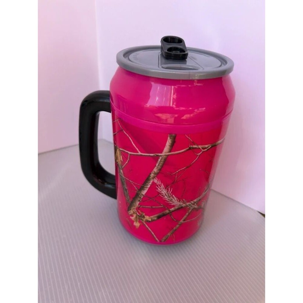 Large cool gear pink realtree camo travel mug cup 33oz